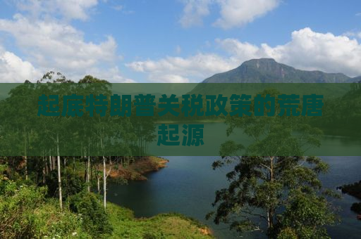 起底特朗普关税政策的荒唐起源