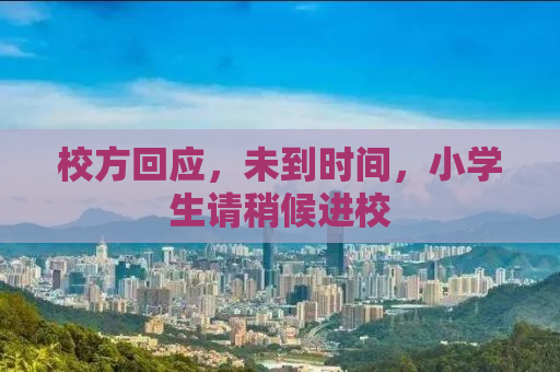 校方回应，未到时间，小学生请稍候进校