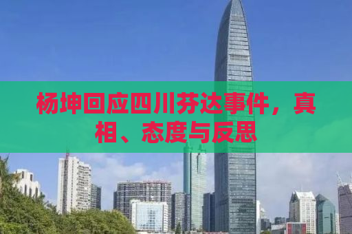 杨坤回应四川芬达事件，真相、态度与反思