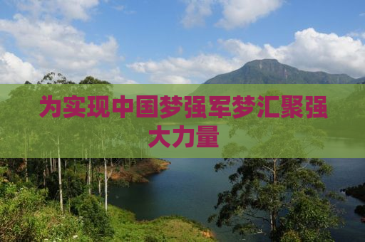 为实现中国梦强军梦汇聚强大力量