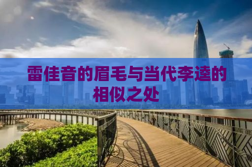 雷佳音的眉毛与当代李逵的相似之处