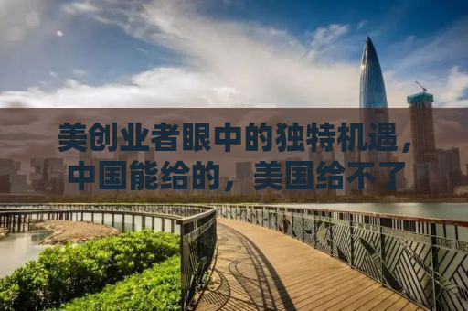 美创业者眼中的独特机遇，中国能给的，美国给不了