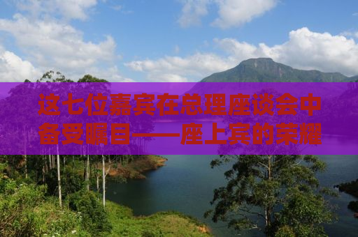 这七位嘉宾在总理座谈会中备受瞩目——座上宾的荣耀时刻